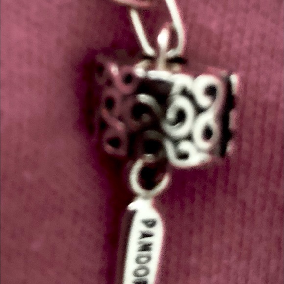 Perfect to Gift Box Included Pandora Leather Cord Nevklace with 4 charms - Picture 7 of 11